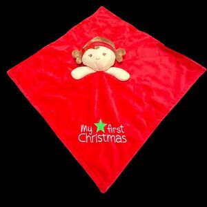 Little Me My First 1st Christmas Red Baby Security Blanket Lovey‎ Plush Doll